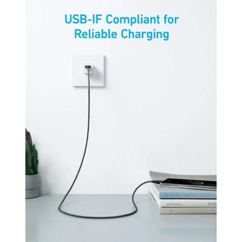 Кабель для передачи данных Anker 322 USB 2.0 AM to USB-C 0.9 m Black (A81H5G11) - фото 2