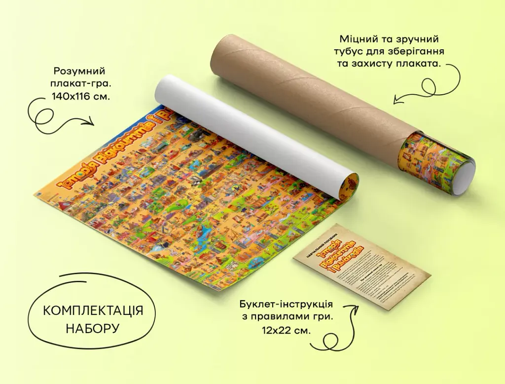 Розумний плакат-гра Моноліт-Bizz Історія відкриттів і винаходів - фото 2