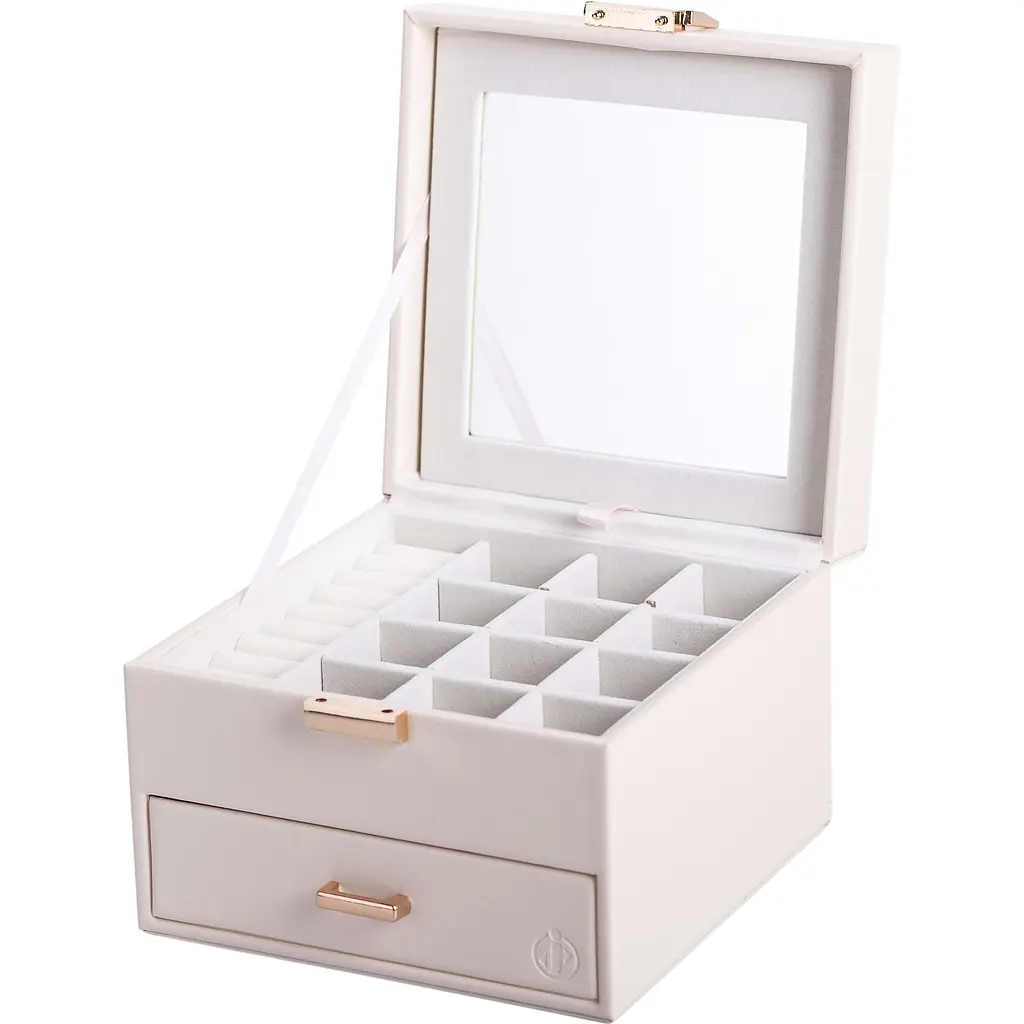 Органайзер для прикрас Yiwu з накидним замком 16x16x12 см білий HP-5-2W - фото 3