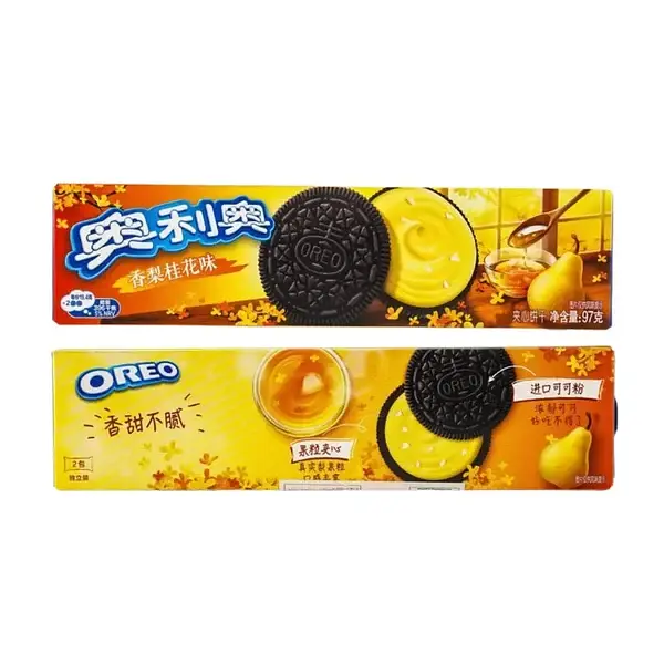 Печиво Oreo Sandwich Biscuit Pear Osmanthus, 97 г - фото 6