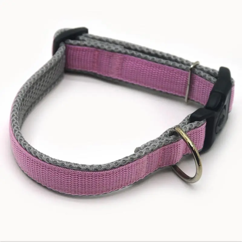 Нашийник для собак Zoo-hunt Стиль капроновий 2,5 см 28-52 см рожево-сірий - фото 3