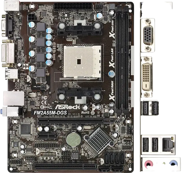 Материнська плата ASRock FM2A55M-DGS Socket FM2 (FM2A55M-DGS) Б/В - фото 2