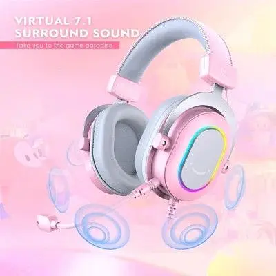 Навушники Fifine H6 RGB 7.1 Pink (H6P) - фото 5