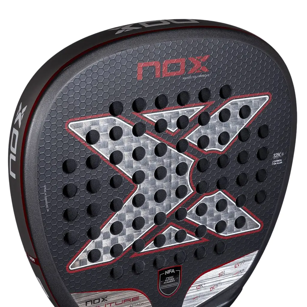 Ракетка для паделу NOX FUTURE ATTACK 12K ALUM RACKET - фото 2