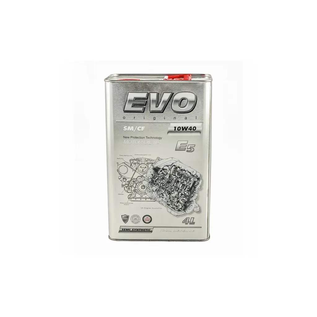 Моторна олива EVO E5 10W-40 SM/CF 4L (E5 4L 10W-40) - фото 2