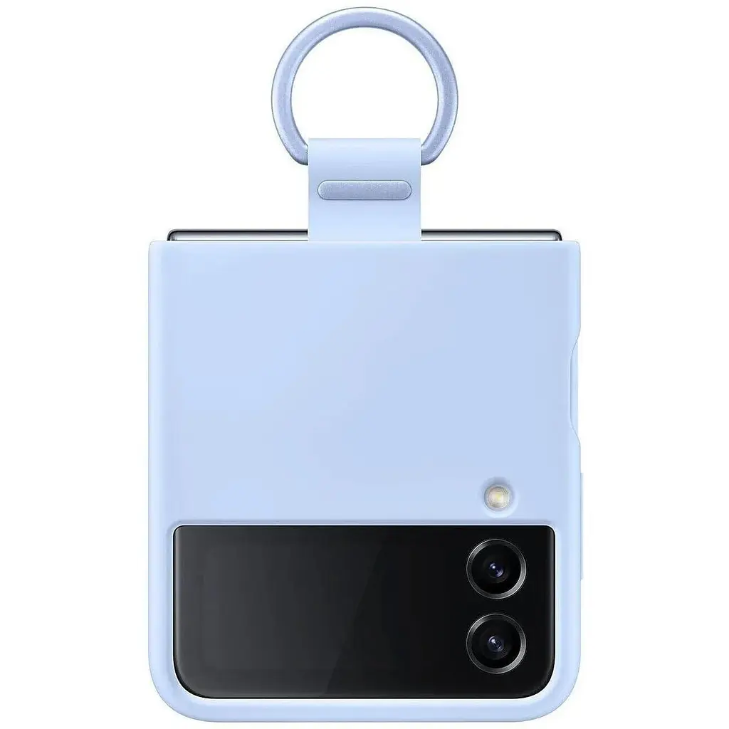 Оригінальний силіконовий чохол із кільцем Samsung для Galaxy Z Flip4 Silicone Cover with Ring Arctic Blue EF-PF721TLEGUA - фото 6