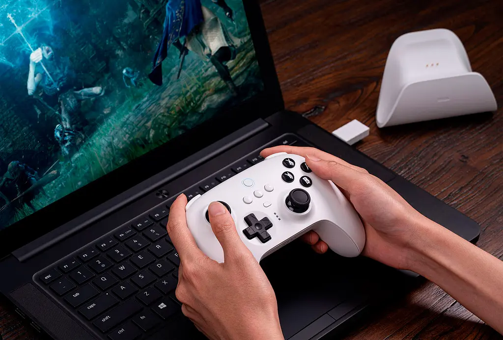 Геймпад 8BitDo Ultimate Bluetooth White Edition (80NA) [90222] - фото 7