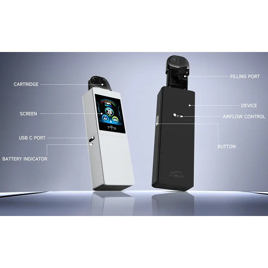 Под-система Kumiho THOTH Q Pro Pod 1300mAh 2ml електронна сигарета Kit Silver (19035) - фото 2