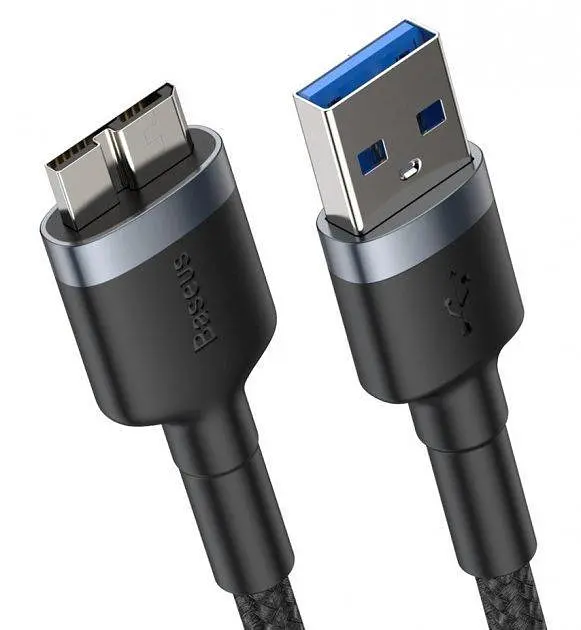 Кабель Baseus Cafule USB 3.0 to Micro-B 2A 1m Black (CADKLF-D0G) - фото 2
