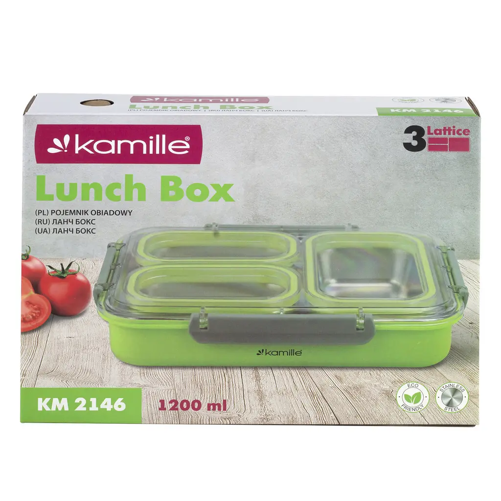 Ланч-бокс Kamille KM-2146ZL 1200 мл зелений - фото 8
