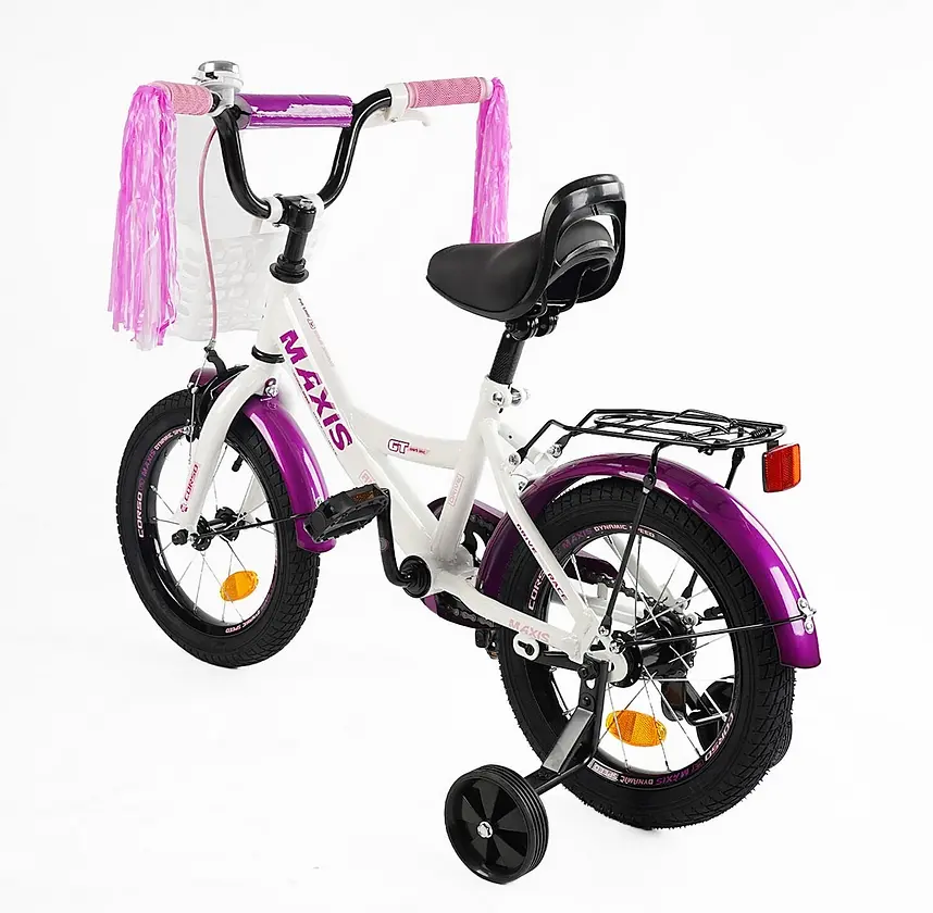 Велосипед 2-х колёсный 14" CL-14187 CORSO MAXIS, ручной тормоз, звонок, сидение с ручкой, доп.колёса, собран 75%, в коробке (6800067141873) - фото 3