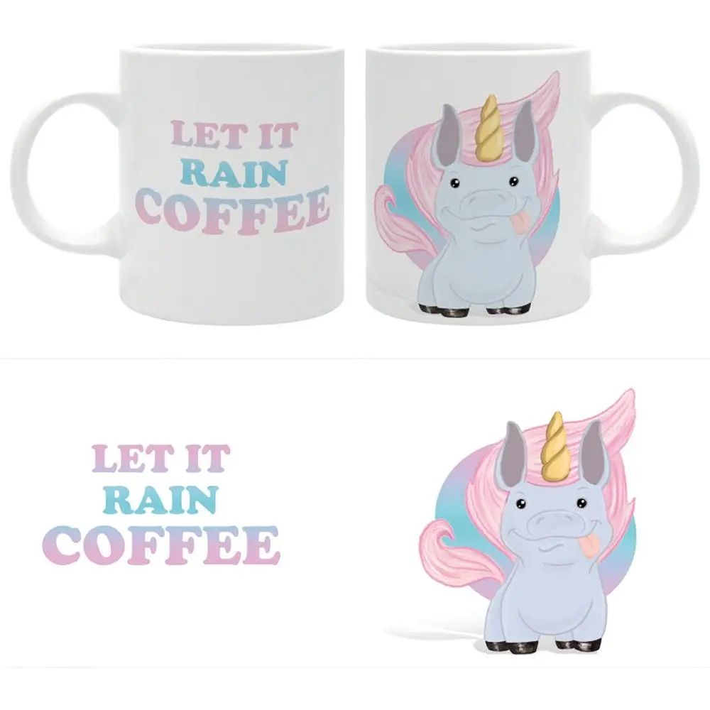 Чашка AbyStyle Unicorn - Lol And Co - Let It Rain Coffe 320 мл - фото 5