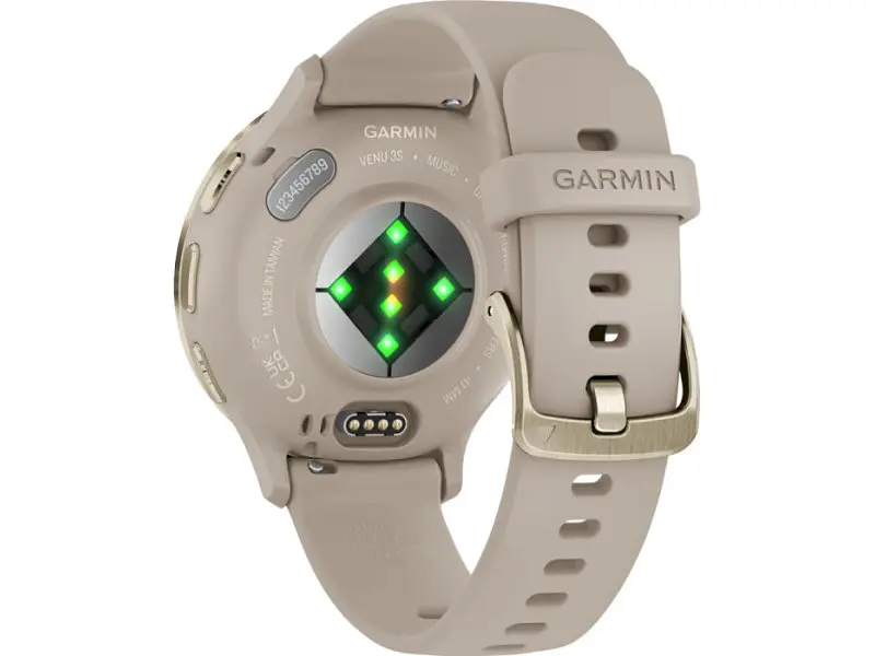 Смарт-годинник Garmin Venu 3S Soft Gold S. Steel Bezel w. French Gray Case and S. Band (010-02785-02) - фото 4