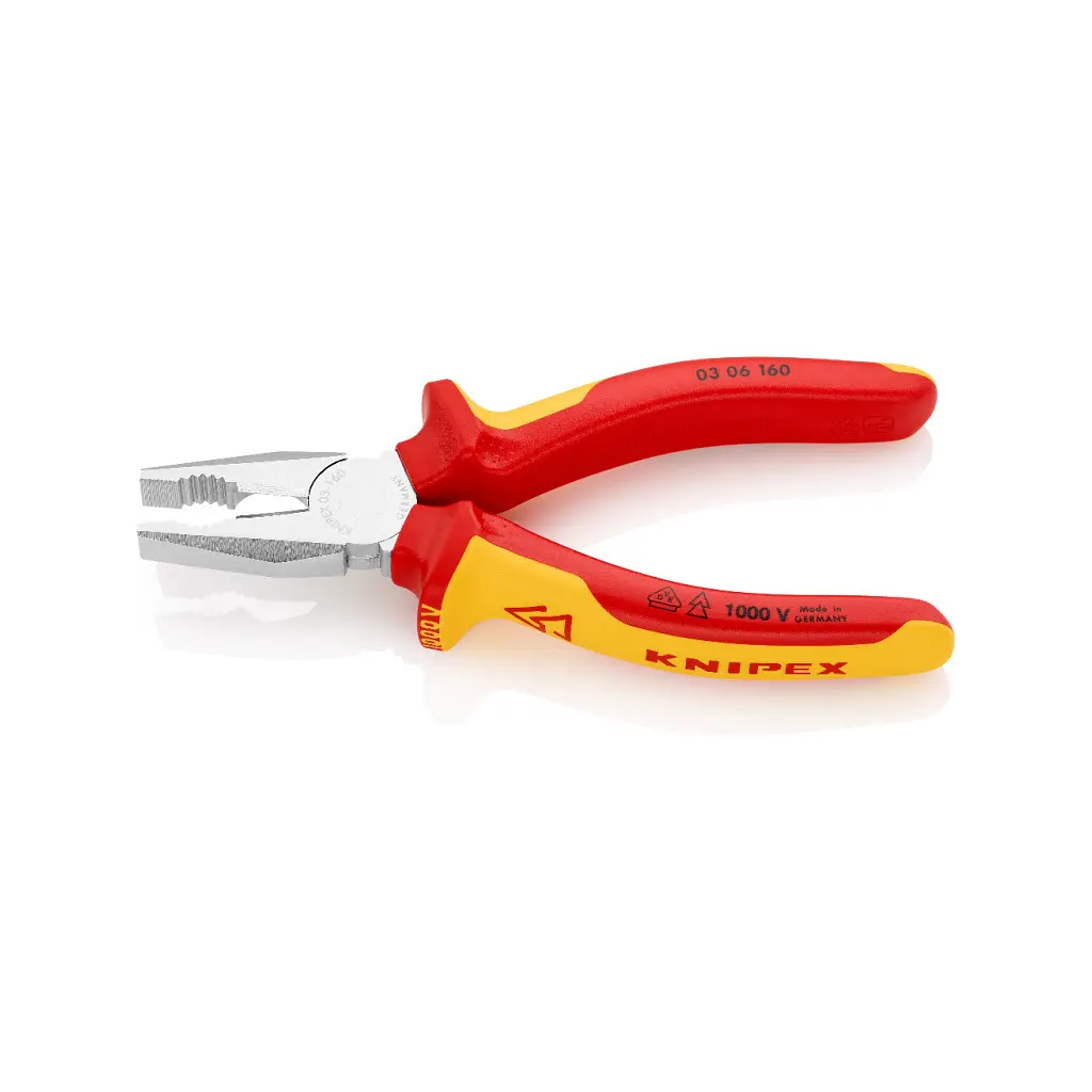 Плоскогубці KNIPEX комбіновані діелектричні VDE (03 06 160) - фото 2