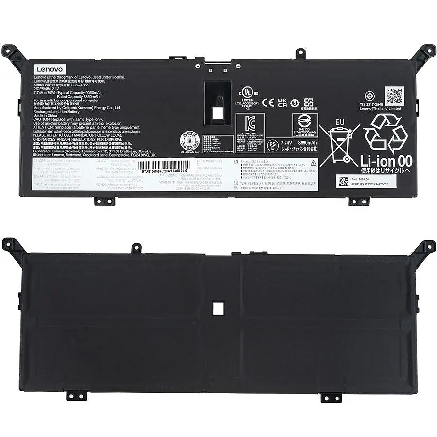 Батарея для ноутбуку Lenovo L23C4PF3 (Yoga Slim 7 15ILL9) 7.74 9044mAh Чорний - фото 2