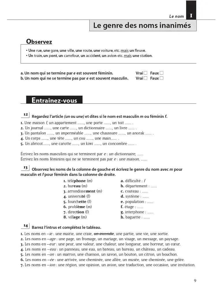 Les 500 Exercices de Grammaire. Livre + corrigés intégrés A1 - Джоель Боненфант - фото 9