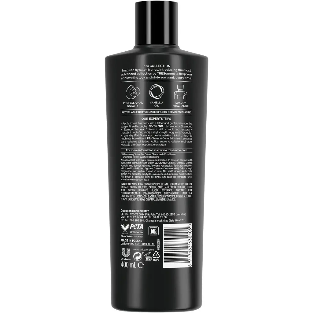 Безсульфатний шампунь TRESemme Colour shineplex 400 мл - фото 2