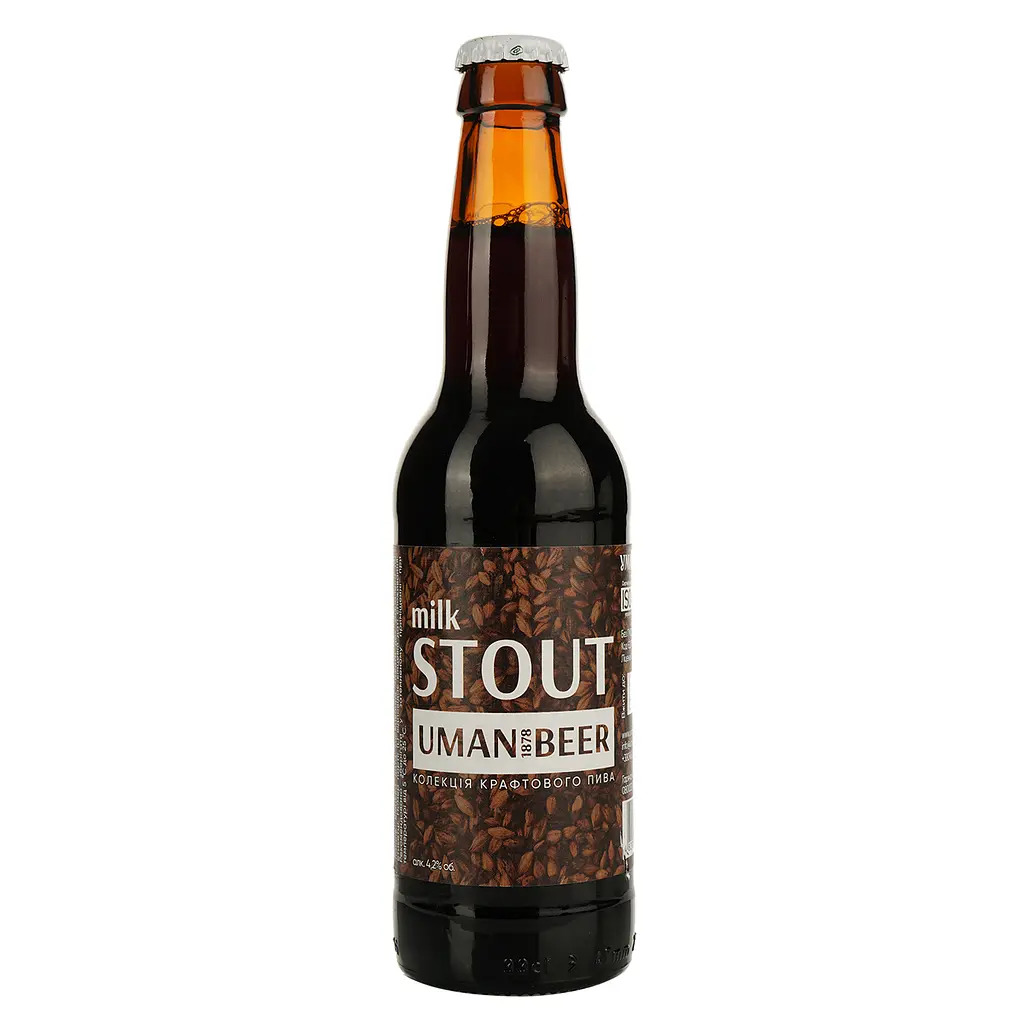 Уцінка. Пиво Уманьпиво Milk Stout темне 4.2% 0.33 л  - фото 2
