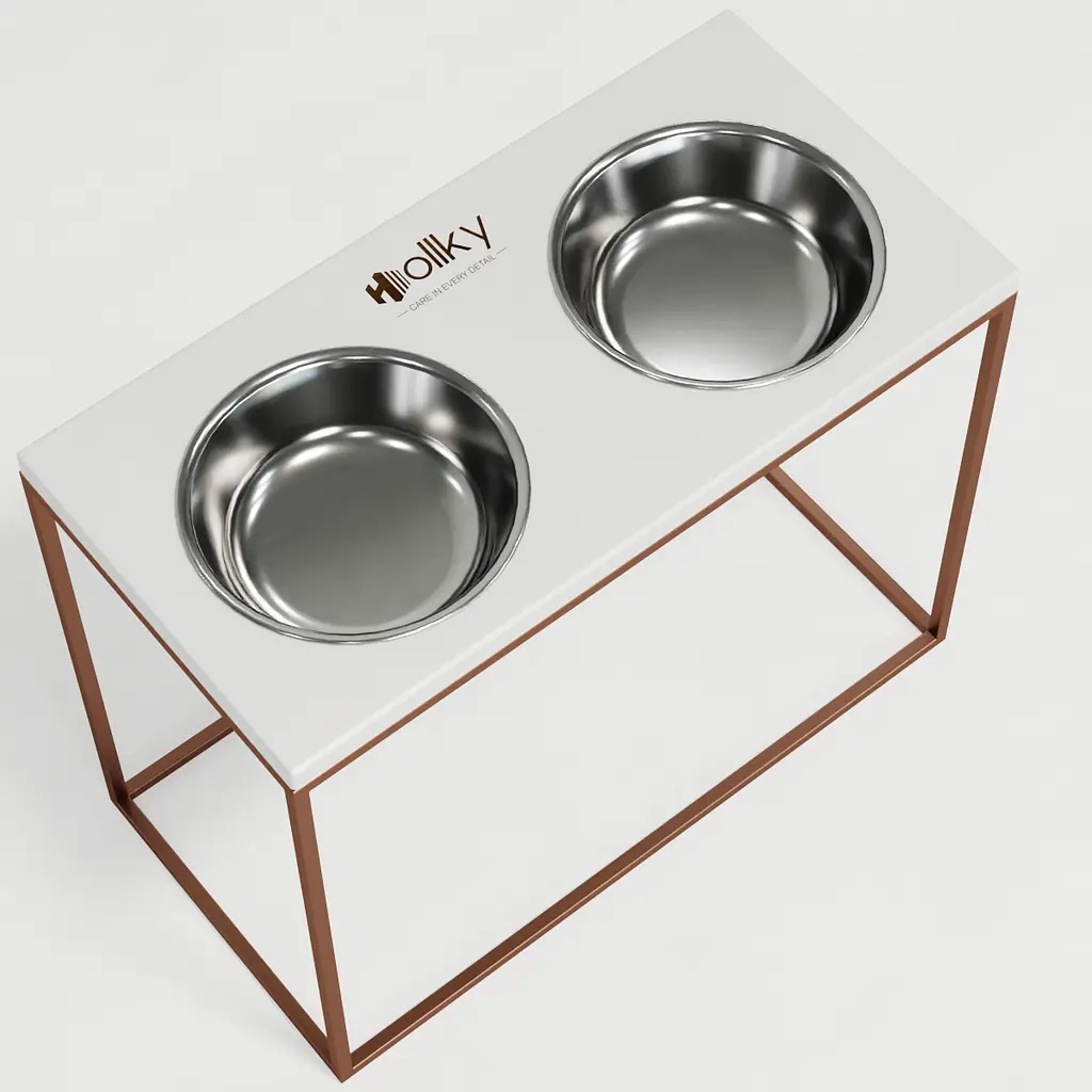 Hollky Base XL40 — миски на підставці для великих собак (2 × 1,8 л, висота 40 см) - фото 7