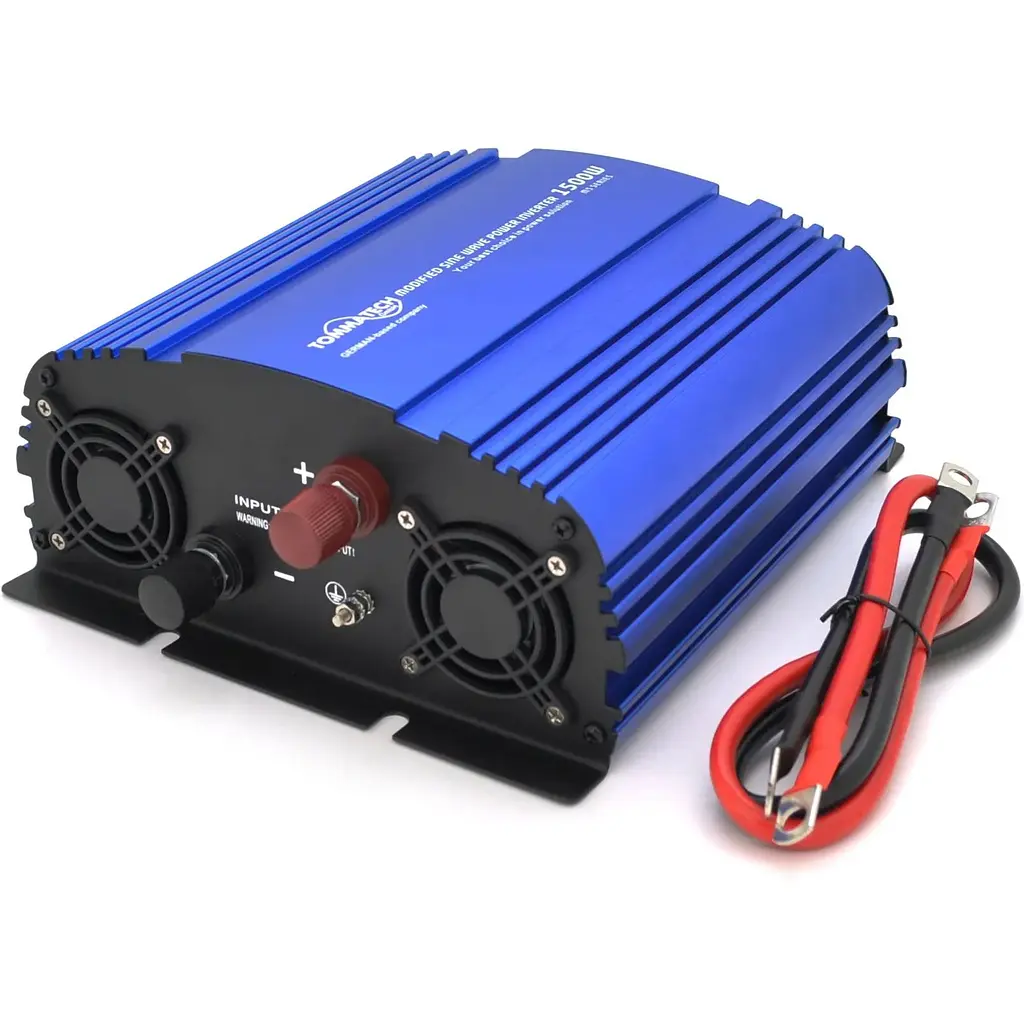 Инвертор напряжения Tommatech MS-1500, 12V/220V, 1500W с апроксимированной синусоидой, 2Shuko, USB, клеммные провода, 6 предохранителей, Q4 - фото 2