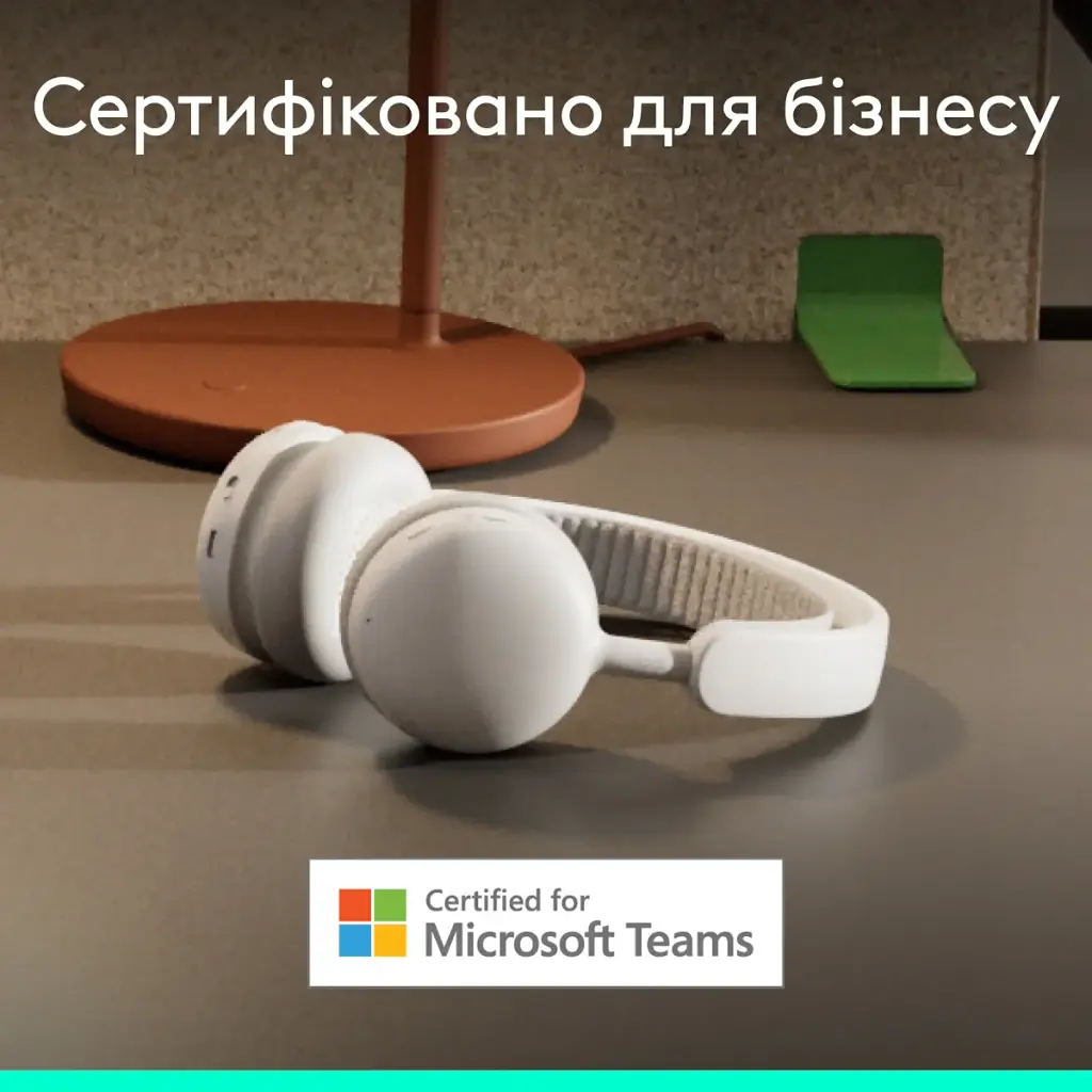 Навушники Logitech Zone Wireless 2 ES for Business Off-White TEAMS version with receiver (981-001520) - фото 6