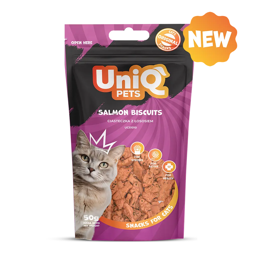 Ласощі для котів Uniq PETS CAT SNACKS MIMI Печиво з лосося, 50 г - фото 3