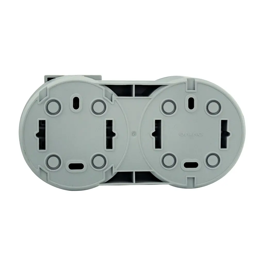 Розетка Ovivo Electric xOne з заземленням та кришкою + вимикач 2-й сірий - фото 4