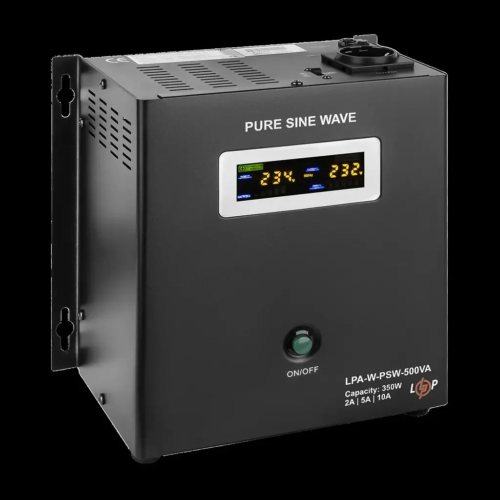 ДБЖ з правильною синусоїдою LogicPower 12V LPA-W-PSW-500VA 350 Вт 2A/5A/10A - фото 4
