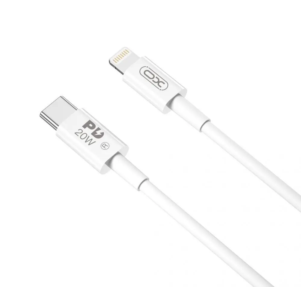 USB Кабель XO NB-Q189A Type-C-Lightning PD 20W 2.4A 1.0m Білий