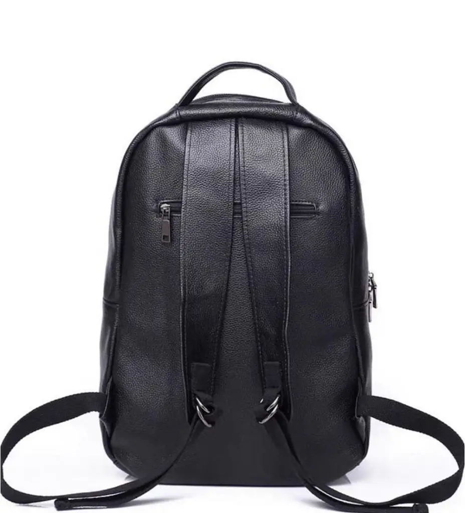 Міський чоловічий рюкзак шкіряний чорний Tiding Bag B2-03555A - фото 2