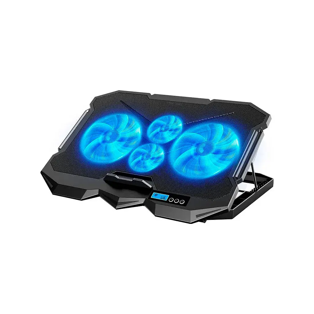 Підставка до ноутбука Ice Coorel 10-17", 2*125mm + 2*70mm 2600 RPM, 385x280x28mm, Black (K22)