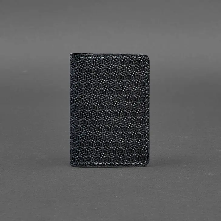 Чоловічий шкіряний кард-кейс (візитниця) 6.0 Карбон синій - фото 5