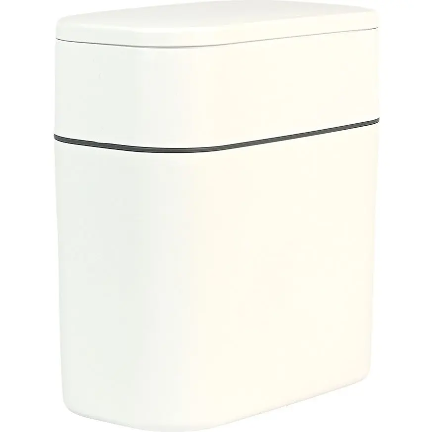 Відро для сміття МВМ My Home з кришкою 300х165х320 мм біло-сіре (BIN-23 10L WHITE/GRAY) - фото 2