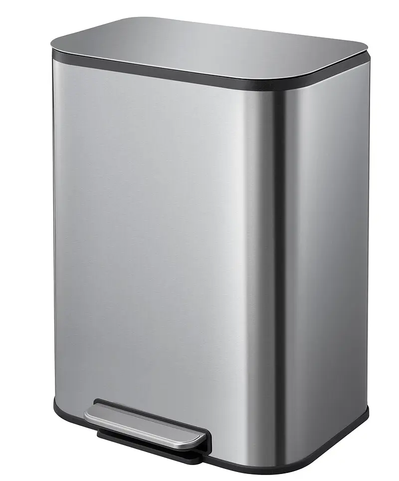 Відро для сміття Mixxus Cubic-TC0105 з плавним закриттям прямокутне SS Color 5л нержавіюча сталь MI7088, Нержавіюча сталь - фото 9