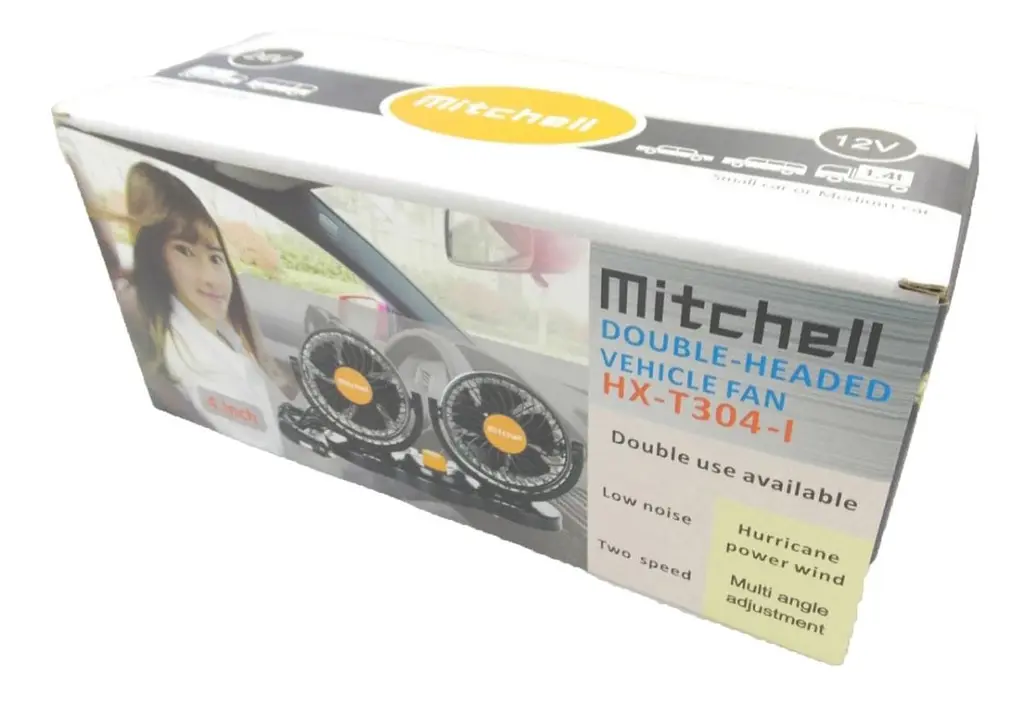 Автомобільний вентилятор Mitchell 12V на підставці два режими (HX-303) - фото 8