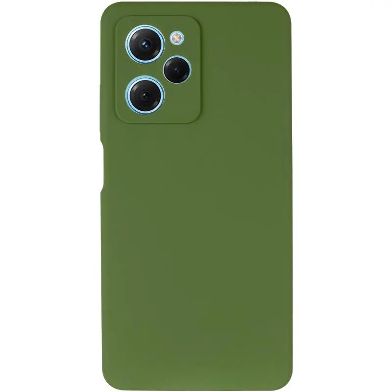 Чохол Silicone Cover Ummi Lakshmi Full Camera (AA) для Xiaomi Poco X5 Pro 5G Зелений / Dark green - фото 2