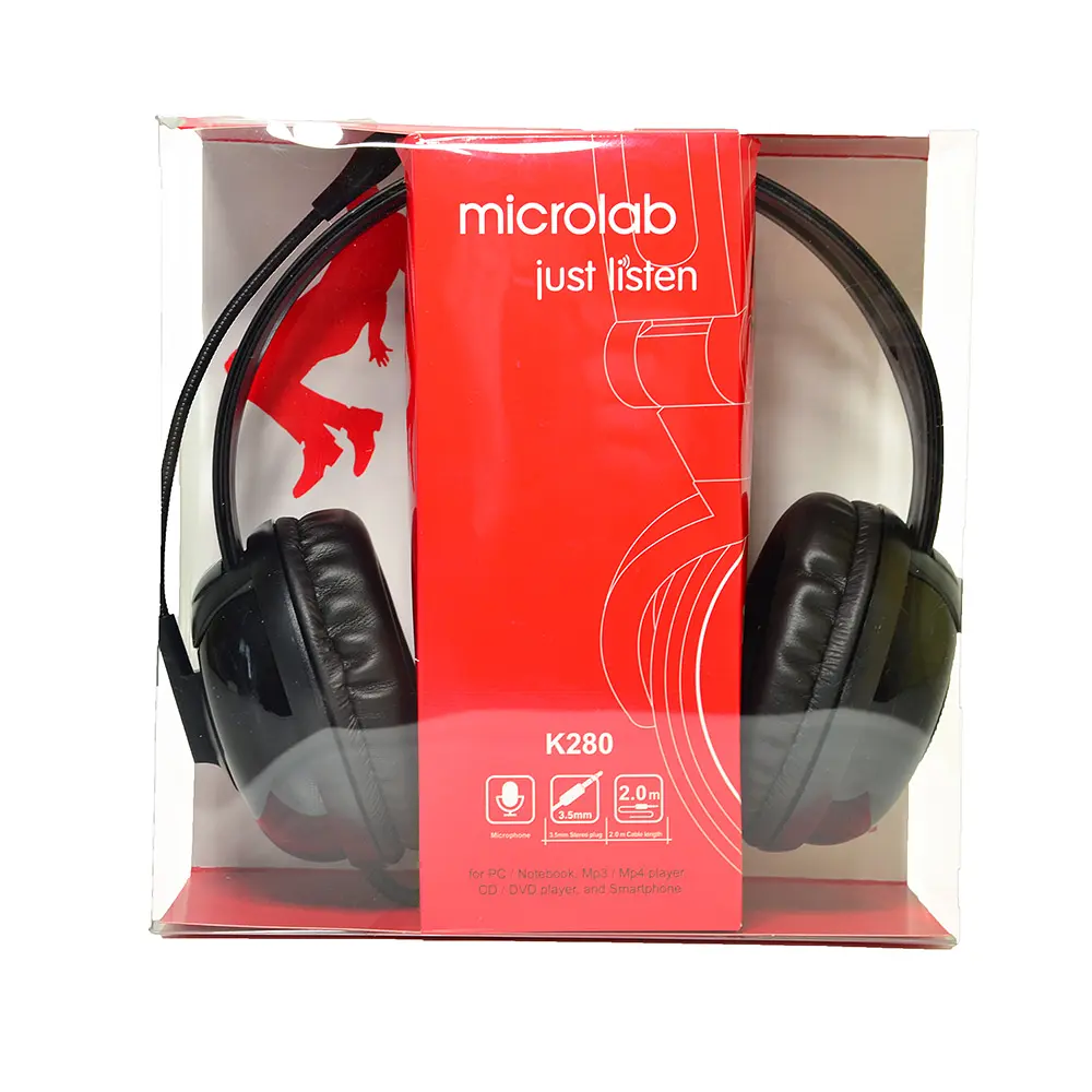 Гарнитура Microlab K280, 3,5мм, Black - фото 3