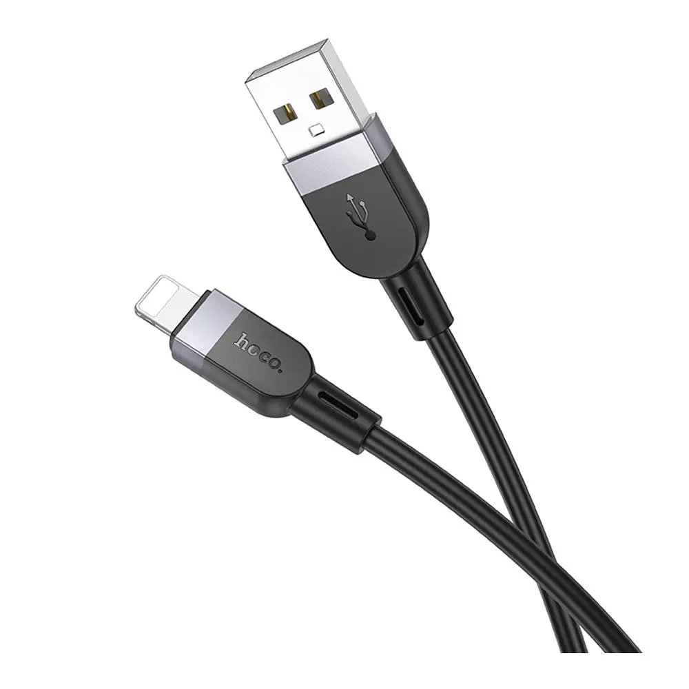 Кабель синхронізації Hoco X109 Silicone 2.4A USB to Lightning 1m Black (35923_3605828) - фото 2