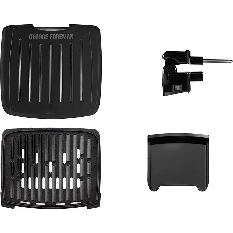 Гриль Russell Hobbs George Foreman притискний Immersa Medium 1300Вт з'ємні пластини метал пластик чорний (28310-56) - фото 3