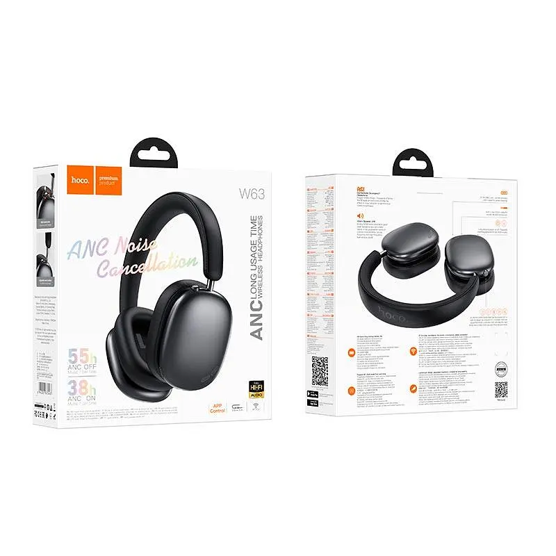 Навушники HOCO Triunfo ANC BT headphones W63 (App) BT5.4/AUX, 38/55h - фото 2
