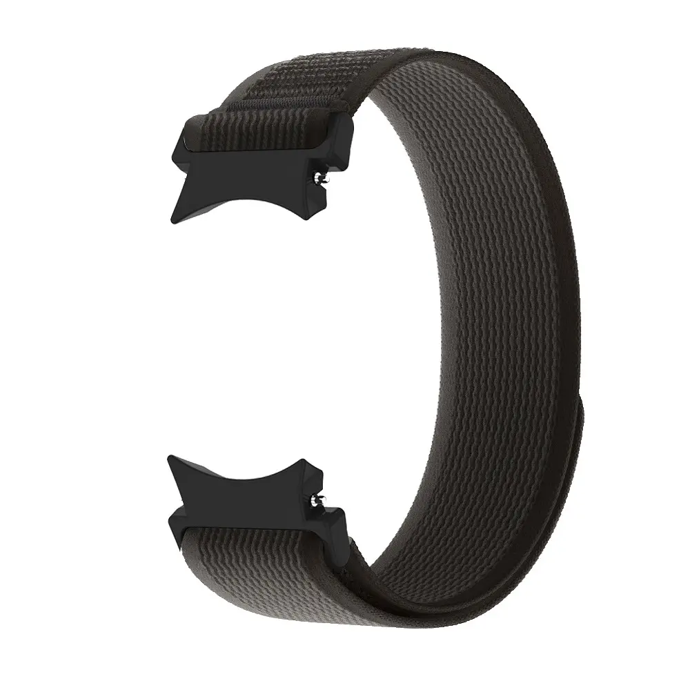 Ремінець для Samsung Galaxy Watch 4 44mm - чорно-жовтогарячий Watchbands Cloth ширина кріплення 20мм нейлоновий (WB2550472) - фото 2