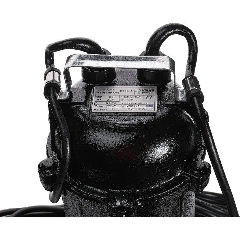 Фекальный насос Volks pumpe WQD8-12 0.9 кВт черный - фото 5