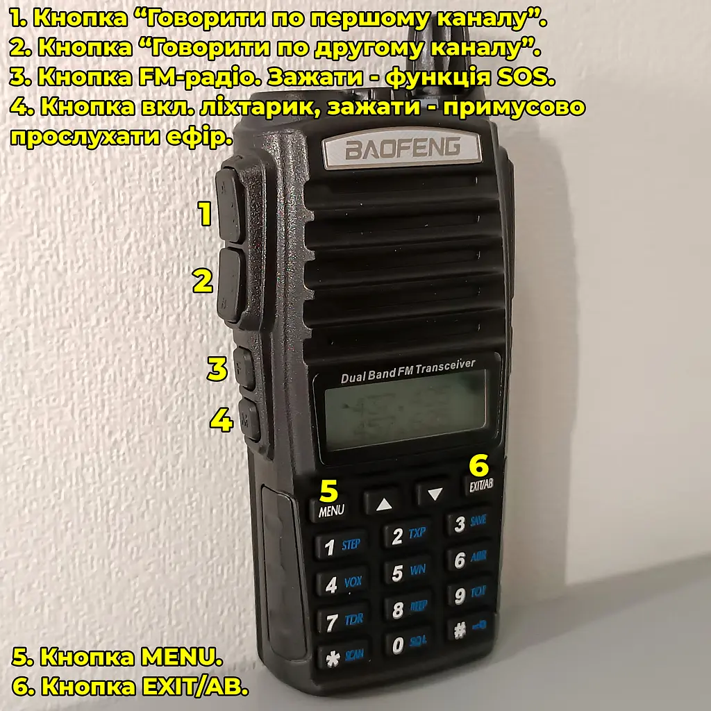 Рація дводіапазонна Baofeng UV-82 (136-174 MHz, 400-520 MHz), 5 Вт, 2000 mAh + ремінець + гарнітура у подарунок - фото 6