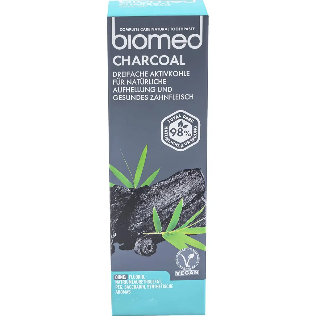 Зубна паста Biomed Charcoal Антибактеріальна відбілююча з вугіллям 100 г - фото 2