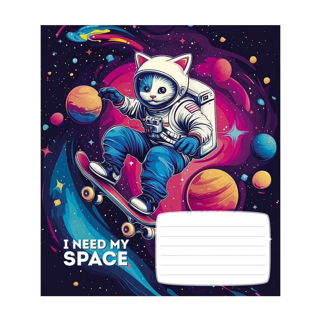 Зошит Школярик I need my space 12 аркушів лінія (012-3496L), в асортименті - фото 4