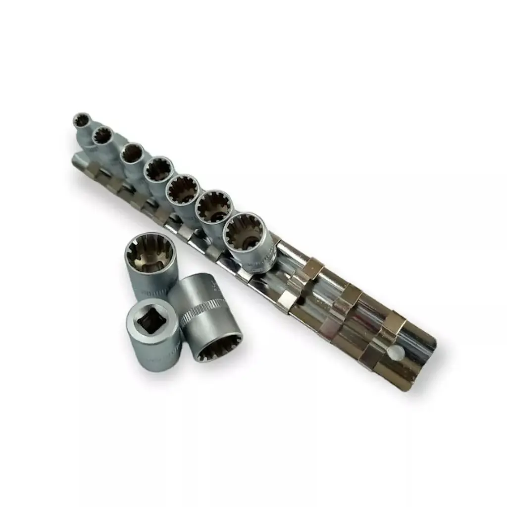 Набор головок торцевых универсальных Haisser Spline 1/2" 10-22 мм 10 шт. (70192) (117791) - фото 2
