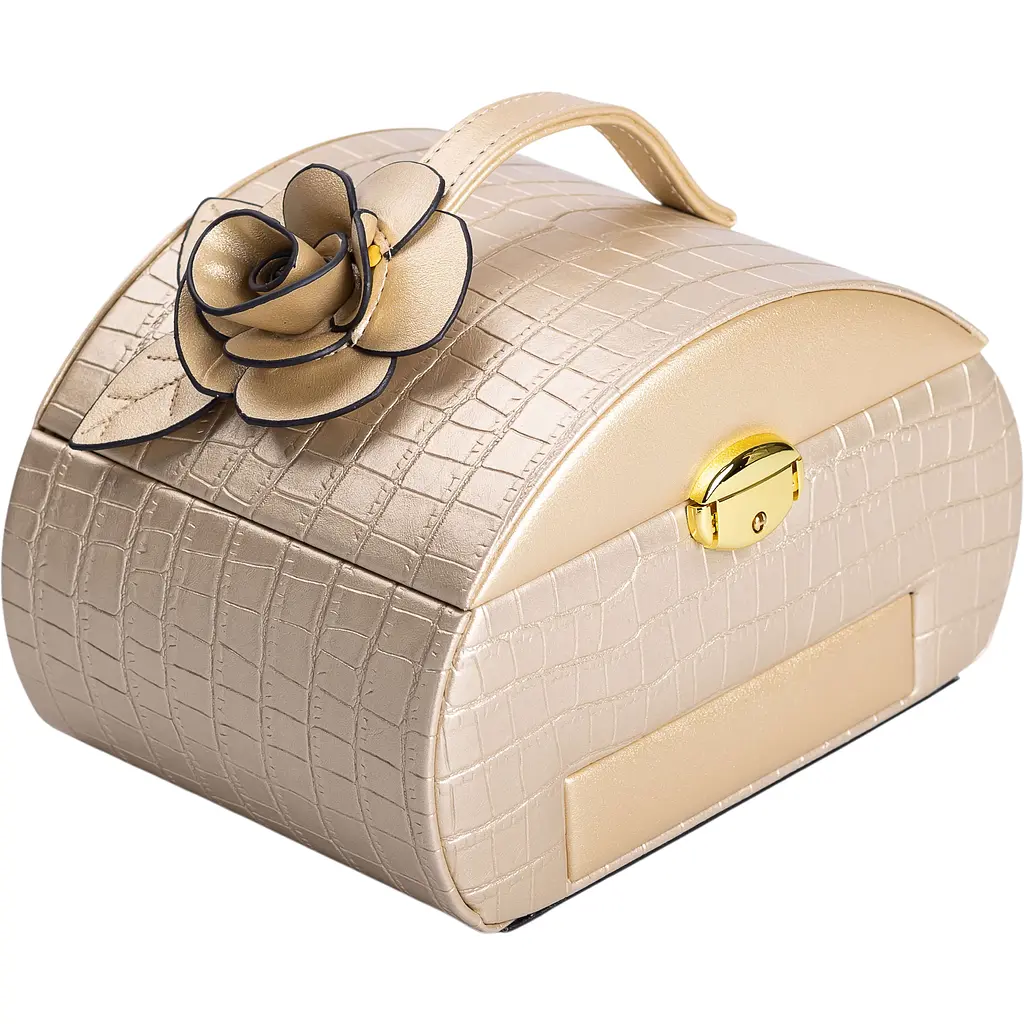 Кейс-органайзер Yiwu для прикрас із защіпкою 24x17x18 см золотистий HP-5-21GOLD - фото 2