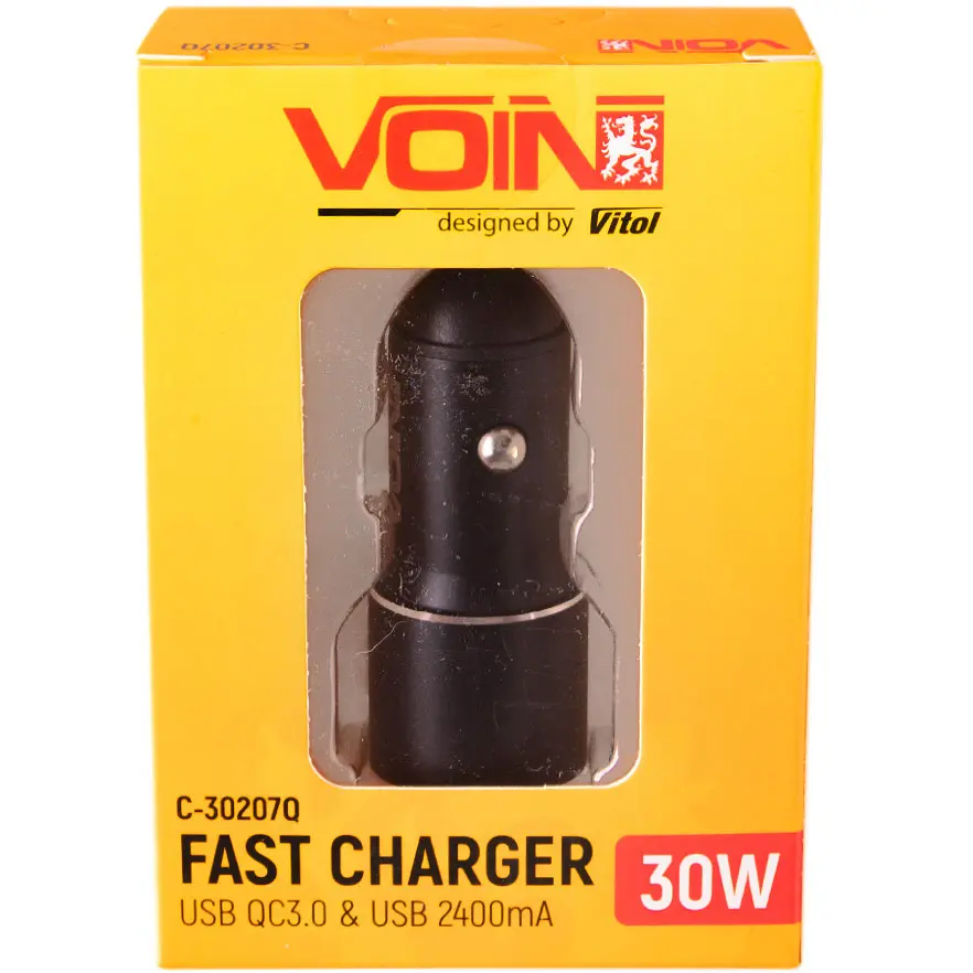 Автомобільний зарядний пристрій Voin 2USB QC3.0 (C-30207Q) - фото 3