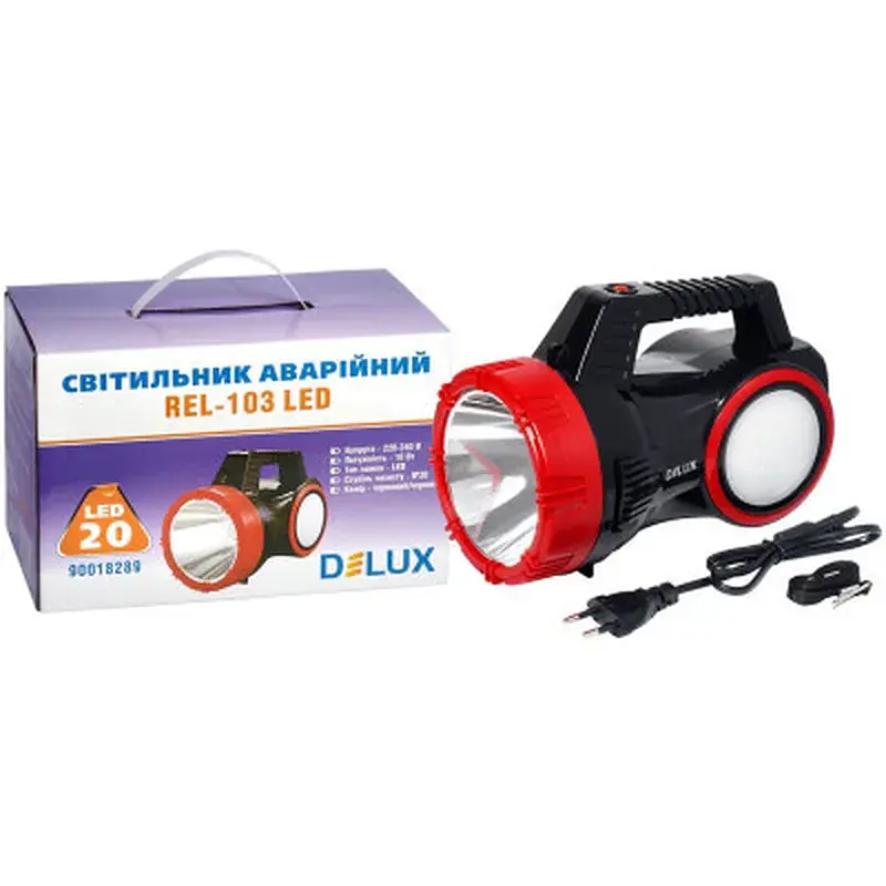 Аварійний ліхтар Delux REL-103 20 LED 10W (90018289)