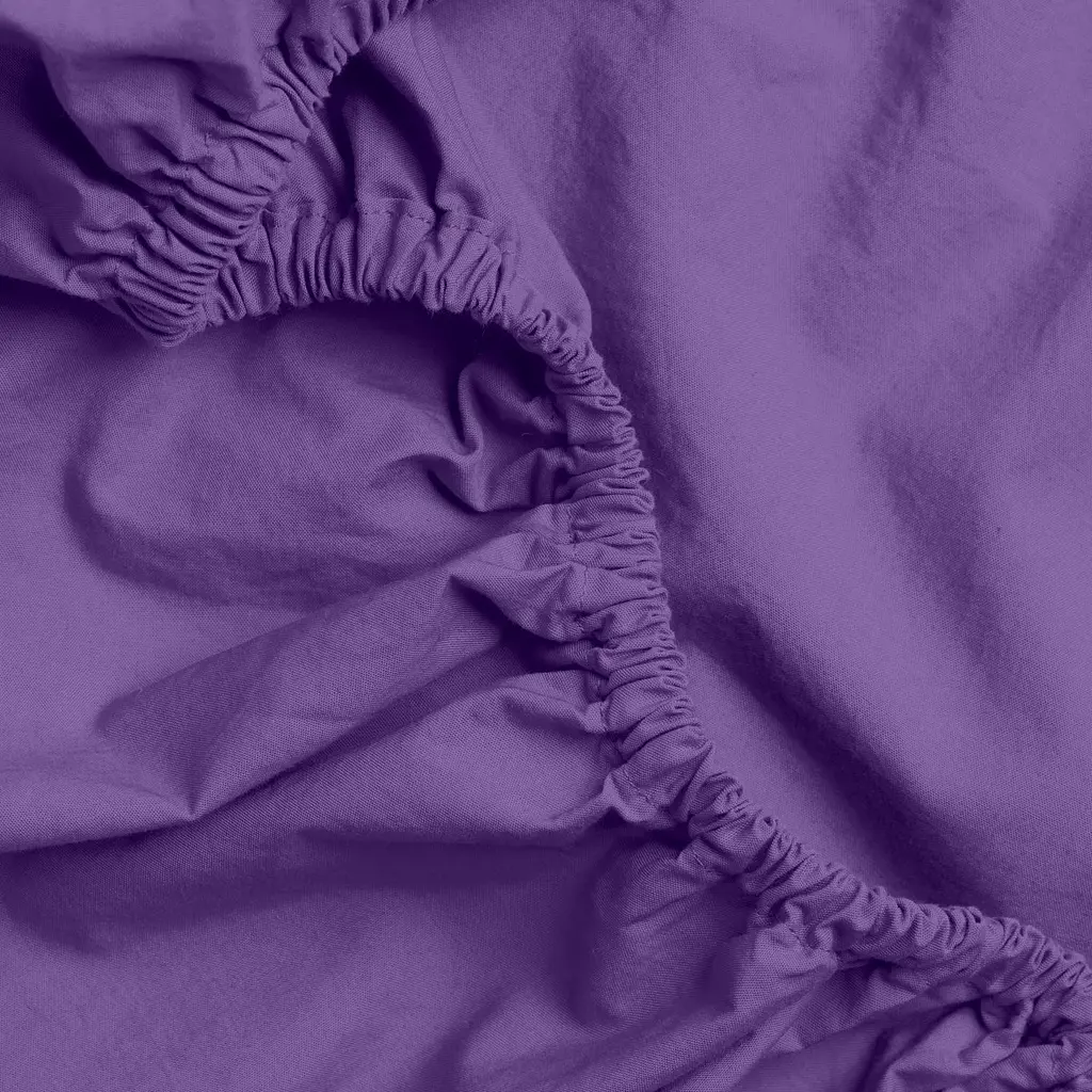 Простирадло на резинці з вареної бавовни Cosas Lavender 160х200х30 см (48WashedCottonPlumLight_160x200x30) - фото 2